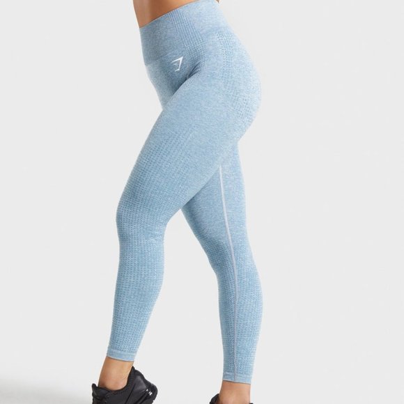 Gymshark Pants - Gymshark Vital Seamless Leggings - Teal Marl  - XS